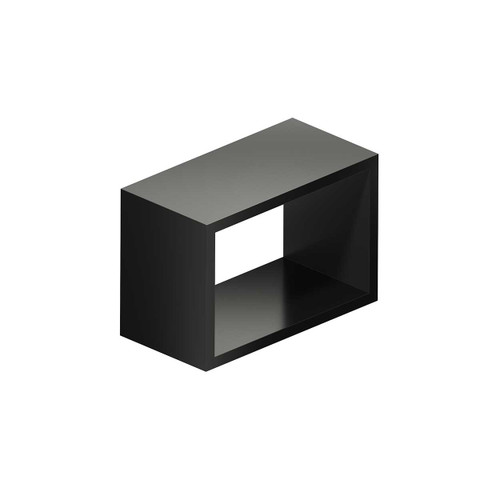 Hanging rectangular wooden display cube for 600 mm bay  398H  x 598 W x 300 D(M5606BK)