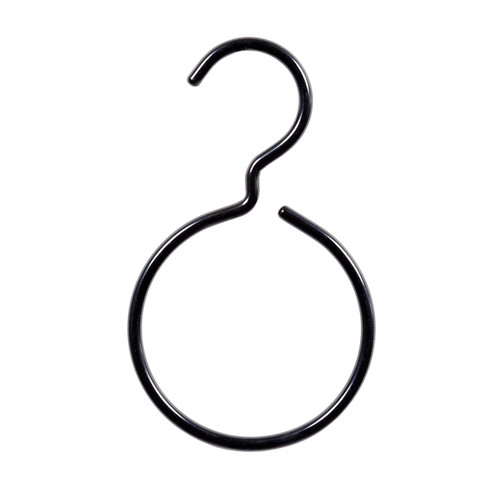 Shop for Shops Metal display ring with hook suitable for scarves ties etc 100 mm DIA 6 mm Rod(M7001BK)