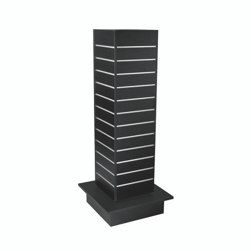 Shop for Shops Slatwall timber laminate square spinner unit 550 Sq Base x 1350 mm H(M8100BK)