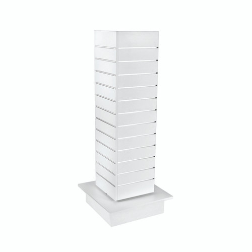 Shop for Shops Slatwall timber laminate square spinner unit 550 Sq Base x 1350 mm H(M8100WH)
