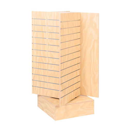 Slatwall timber laminate cross spinner unit  900 DIA x 1430 mm H(M8200PY)
