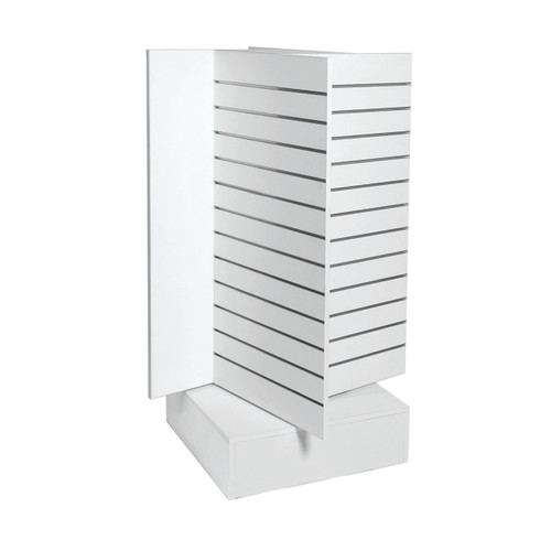 Slatwall timber laminate cross spinner unit  900 DIA x 1430 mm H(M8200WH)