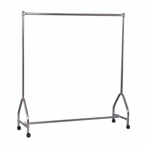 Shop for Shops Fashion clothes rack single rail on castors 1560 W x 1680 H x 490 mm D(R1070CH)