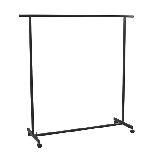 Classic black clothes rack on castors  1580 W x 1590 H x 510 mm W(R1400BK)