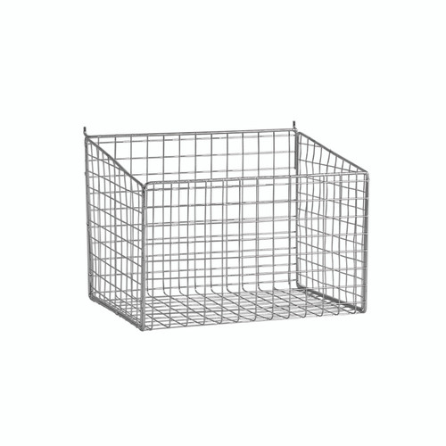 Shop for Shops Slatwall mesh basket with low front 345 W x 260 D x 250 mm H(S1641CH)