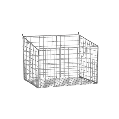 Slatwall mesh basket with low front  345 W x 260 D x 250 mm H(S1641CH)
