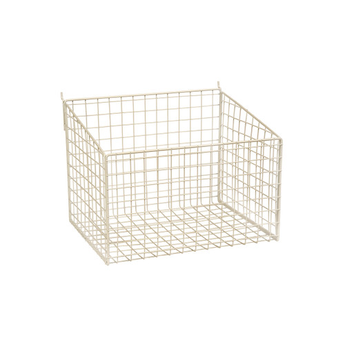 Shop for Shops Slatwall mesh basket with low front 345 W x 260 D x 250 mm H(S1641WH)