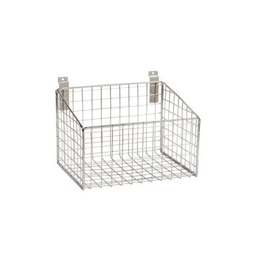Shop for Shops Slatwall mesh basket with low front 293 W x 220 D x 200 mm H(S1642CH)