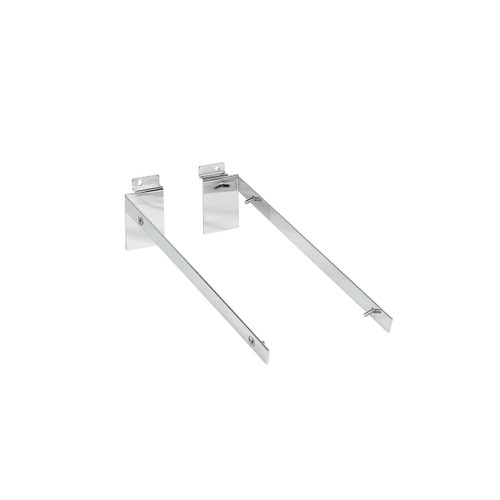 Slatwall angle bracket set 18 mm x 300 mm D shelf  300 D x 18 H x 2.5 mm Thick(S1668CH)