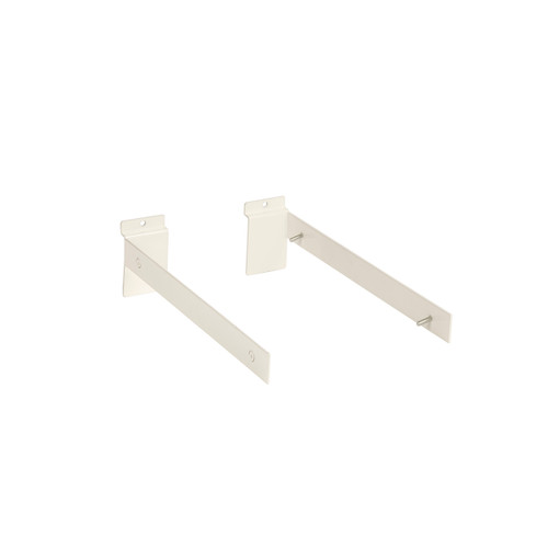 Slatwall bracket set for 30 mm x 300 mm D shelf  300 D x 30 H x 2.5 mm Thick(S1673WH)