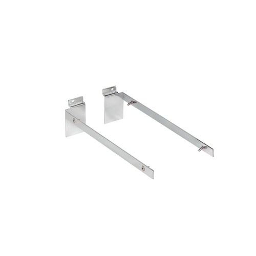 Slatwall bracket set for 18 mm x 300 mm D shelf  300 D x 18 H x 2.5 mm Thick(S1678CH)