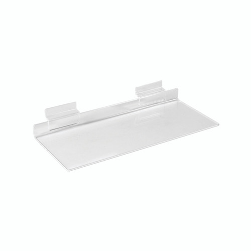 Shop for Shops Slatwall acrylic shelf 250 W x 100 mm D(S2500CA)