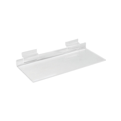 Slatwall acrylic shelf   250 W x 100 mm D(S2500CA)