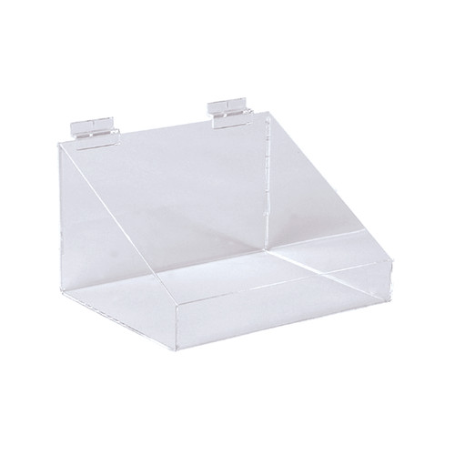 Slatwall acrylic display bin with low front  293 W x 200 D x 150 mm H(S2520CA)