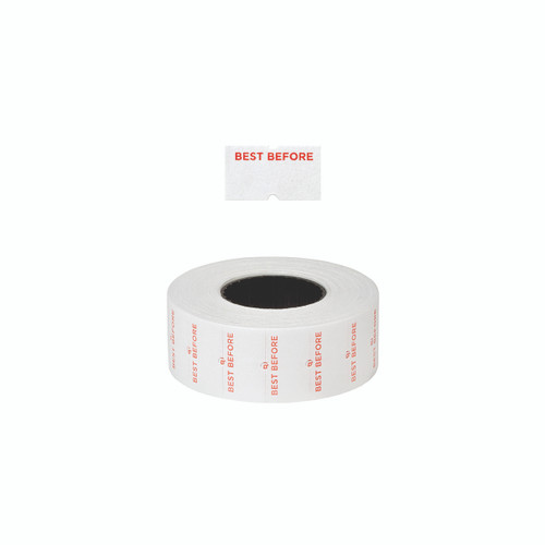 Shop for Shops "Best before" labels for one line pricing gun T1970RD pack of 5 rolls 21 x 12 mm (1000 per roll)(T1973WH)