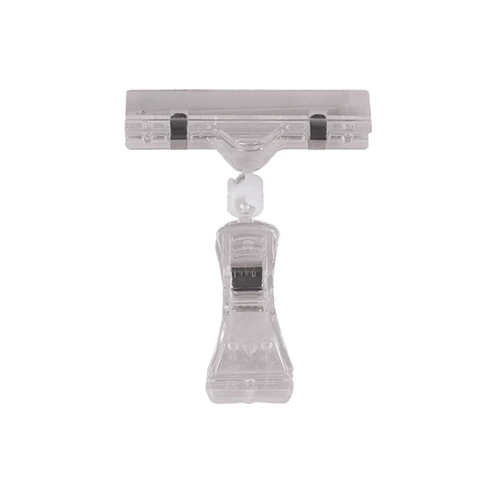 Large acrylic sign holder with clamp  80 W x 105 H, Clamp max 25 mm(T2694CA)