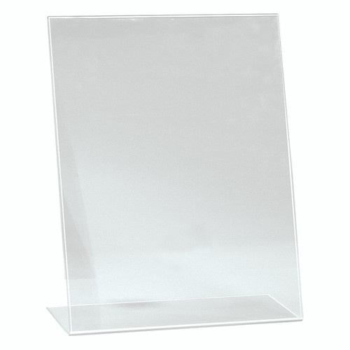Shop for Shops Single sided angled acrylic sign holder A3 Portrait with 130 mm D Base(T2705CA)