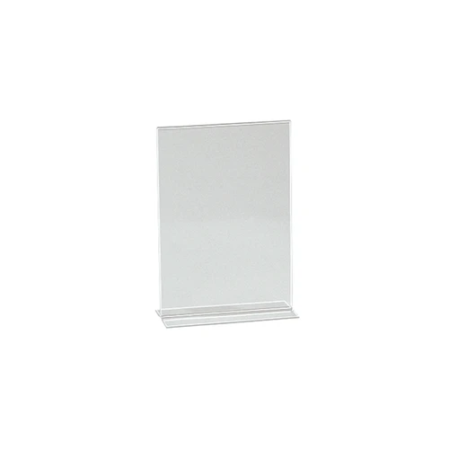 Double sided acrylic sign holder  A6 Portrait with 70 mm D Base(T2726CA)