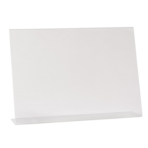Shop for Shops Single sided angled acrylic sign holder A3 Landscape with 87 mm D Base(T2743CA)
