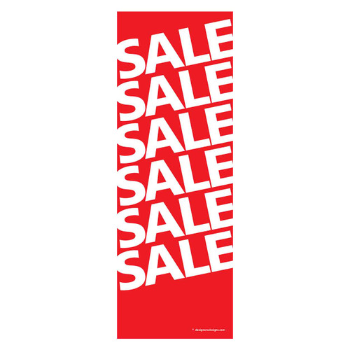Shop for Shops Outdoor pvc banner with ropes "sale" 865 W x 2400 mm H(T3373RDWH)