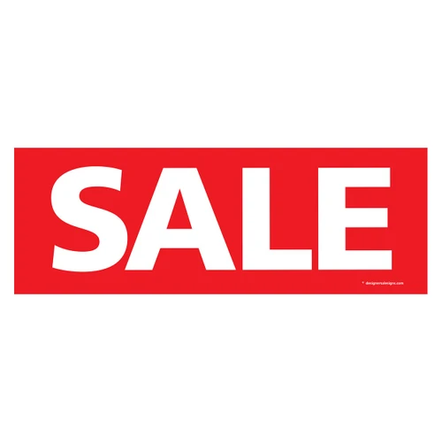 Shop for Shops Outdoor pvc banner with ropes "sale" 2400 W x 865 mm H(T3374RDWH)