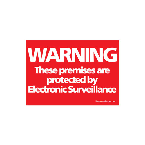 Shop for Shops Sign "electronic surveillance" A5 landscape 210 W x 148 mm H(T5134RDWH)