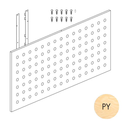Shop for Shops Peggie panel 75 x 70mm perforated pattern with MAXe brackets 1190 W x 558 mm H(P0612PY)