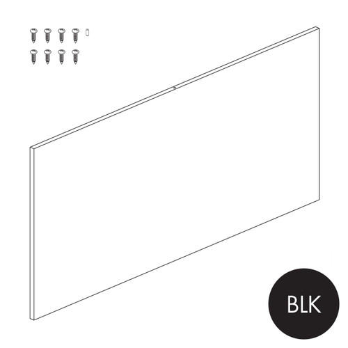 Peggie/MAXe plain panel for 1200 bay - 560 mm H(P1612BLK)