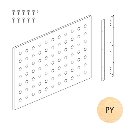 Shop for Shops Peggie panel 75 x 70mm perforated pattern with MAXe brackets 890 W x 558 mm H(P0609PY)