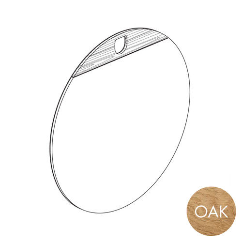 Shop for Shops Peggie mirror 300 mm DIA - sits on 1 x peg(P5001OAK)