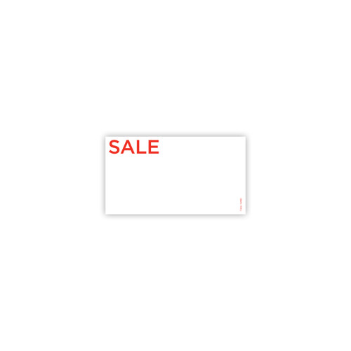 Display Ticket "SALE" Landscape Double Sided 120 W x 67mm H(T3606.1WHRD)
