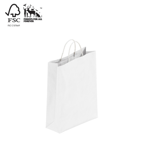 Shop for Shops Kraft paper bag small with handle 260 W x 350 H x 95 mm gusset(A8021.1WH)