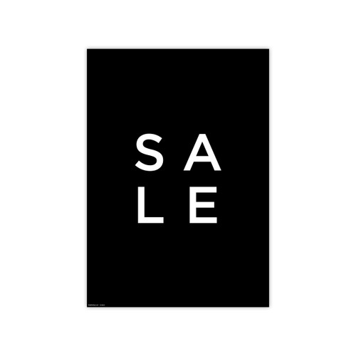 Shop for Shops Poster "S A L E" 594 W x 841mm H(T4319BKWH)