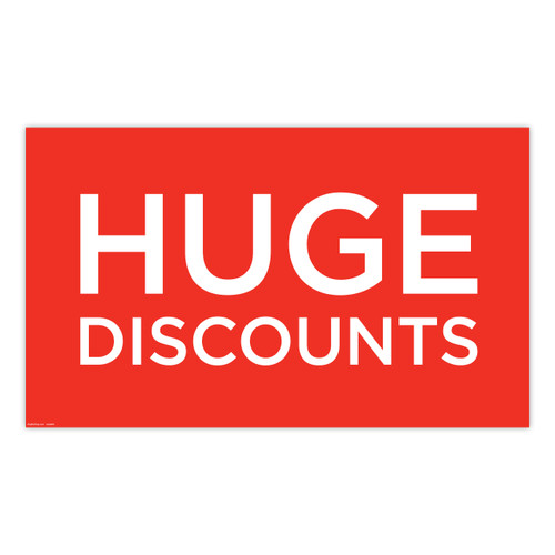 Shop for Shops Poster "HUGE DISCOUNTS" Landscape 1000 W x 594mm H(T4436RDWH)