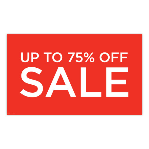 Shop for Shops Poster "UP TO 75% OFF SALE" 1000 W x 594 mm H(T4443RDWH)