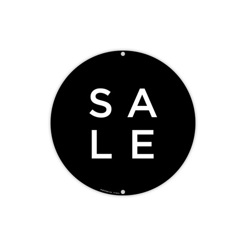 Shop for Shops Round double sided poster "S A L E" Double Sided 400mm DIA(T4719BKWH)