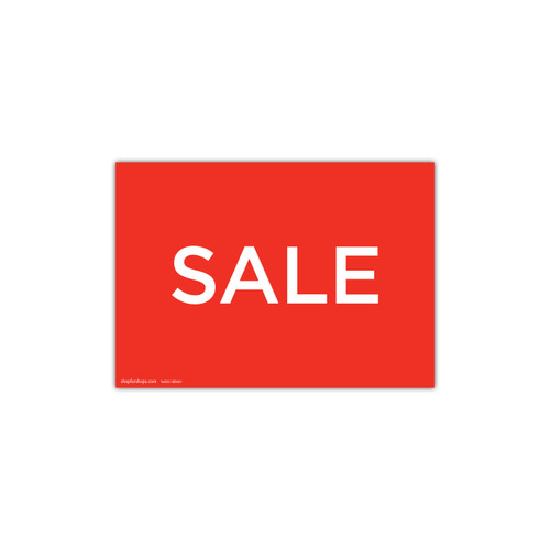 Shop for Shops A4 landscape double sided sign card "SALE" (pack of 5) 297 W x 210 mm H(T6500.1RDWH)