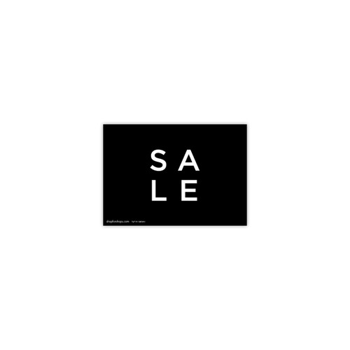 Shop for Shops A5 landscape double sided sign card "S A L E" (pack of 5) 210 W x 148 mm H(T6719.1BKWH)