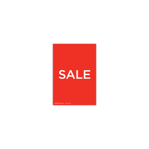 A5 portrait double sided sign card "SALE" (pack of 5) 148 W x 210 mm H(T7700.1RDWH)
