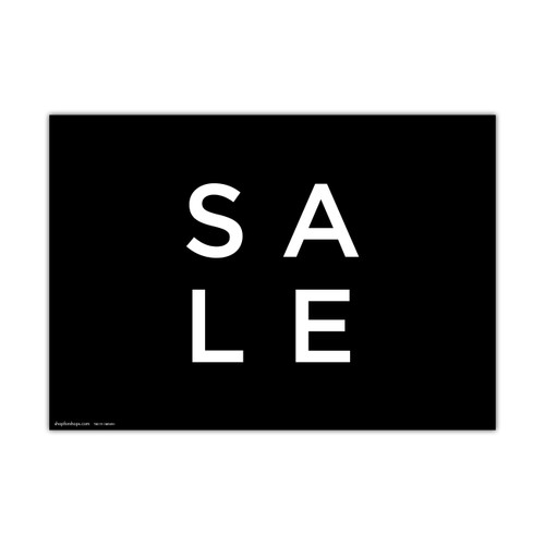 Shop for Shops A3 landscape double sided sign card "S A L E" 420 W x 297 mm H(T8519.1BKWH)