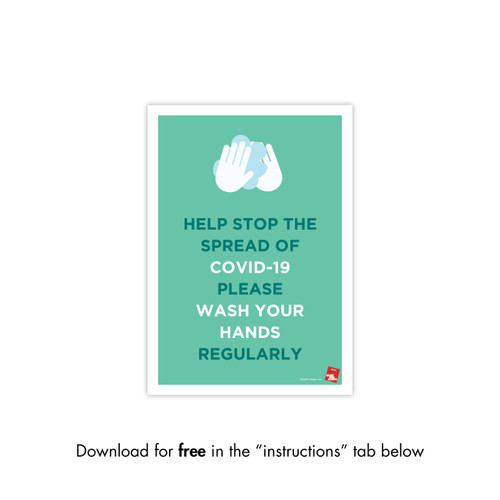 Shop for Shops COVID 19 DOWNLOADABLE POSTER 1 - WASH HANDS (COVID1)