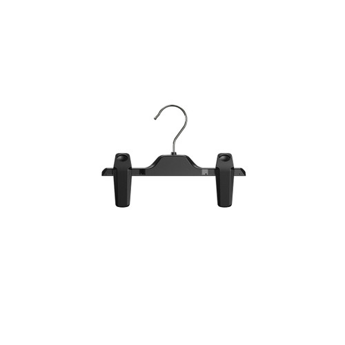 Plastic adjustable clip hanger with wire hook 210 mm W(HW6210BK)
