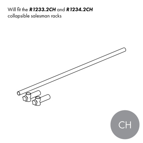 Shop for Shops Additional rail for collapsible mobile clothes rack(R1230.2CH)