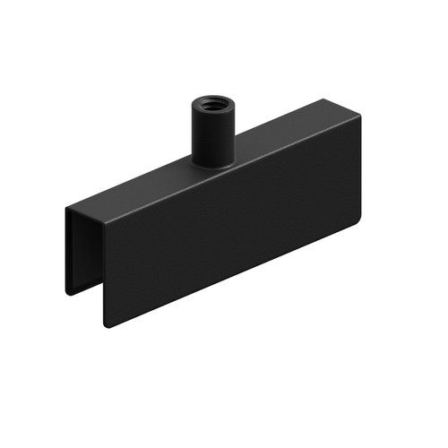 Signage hardware saddle fits stem for MAXe rail 100 W for 12 mm rail(T1235BKS)
