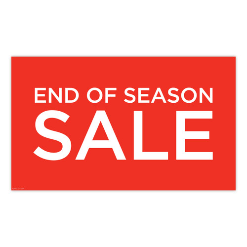Shop for Shops Poster "END OF SEASON SALE" Landscape 1000 W x 594mm H(T4434RDWH)