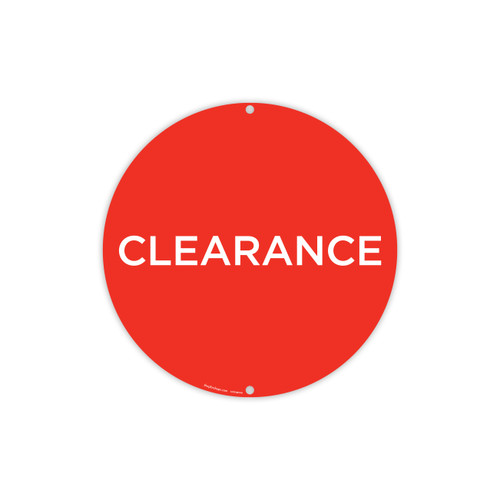 Shop for Shops Round double sided poster "CLEARANCE" Double Sided 400mm DIA(T4709RDWH)