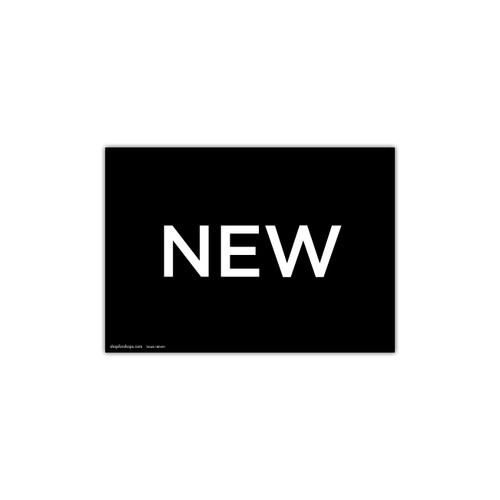 Shop for Shops A4 landscape double sided sign card "NEW" (pack of 5) 297 W x 210 mm H(T6548.1BKWH)
