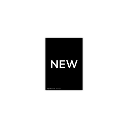 Shop for Shops A5 portrait double sided sign card "NEW" (pack of 5) 148 W x 210 mm H(T7748.1BKWH)