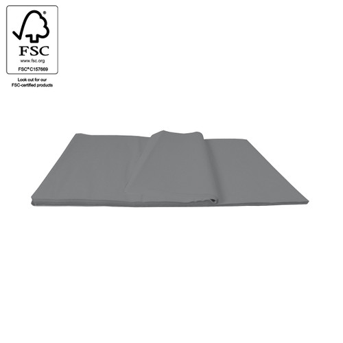 Tissue wrapping paper grey, colour fast and acid free, 500 x 750mm - 500 sheets(A3100.1GY)