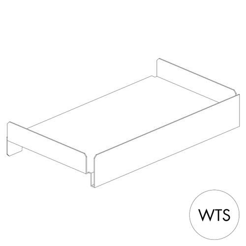 Peggie tray 220 W x 150 D x 25 mm H - sits on 2 x 150 mm pegs(P3201WTS)